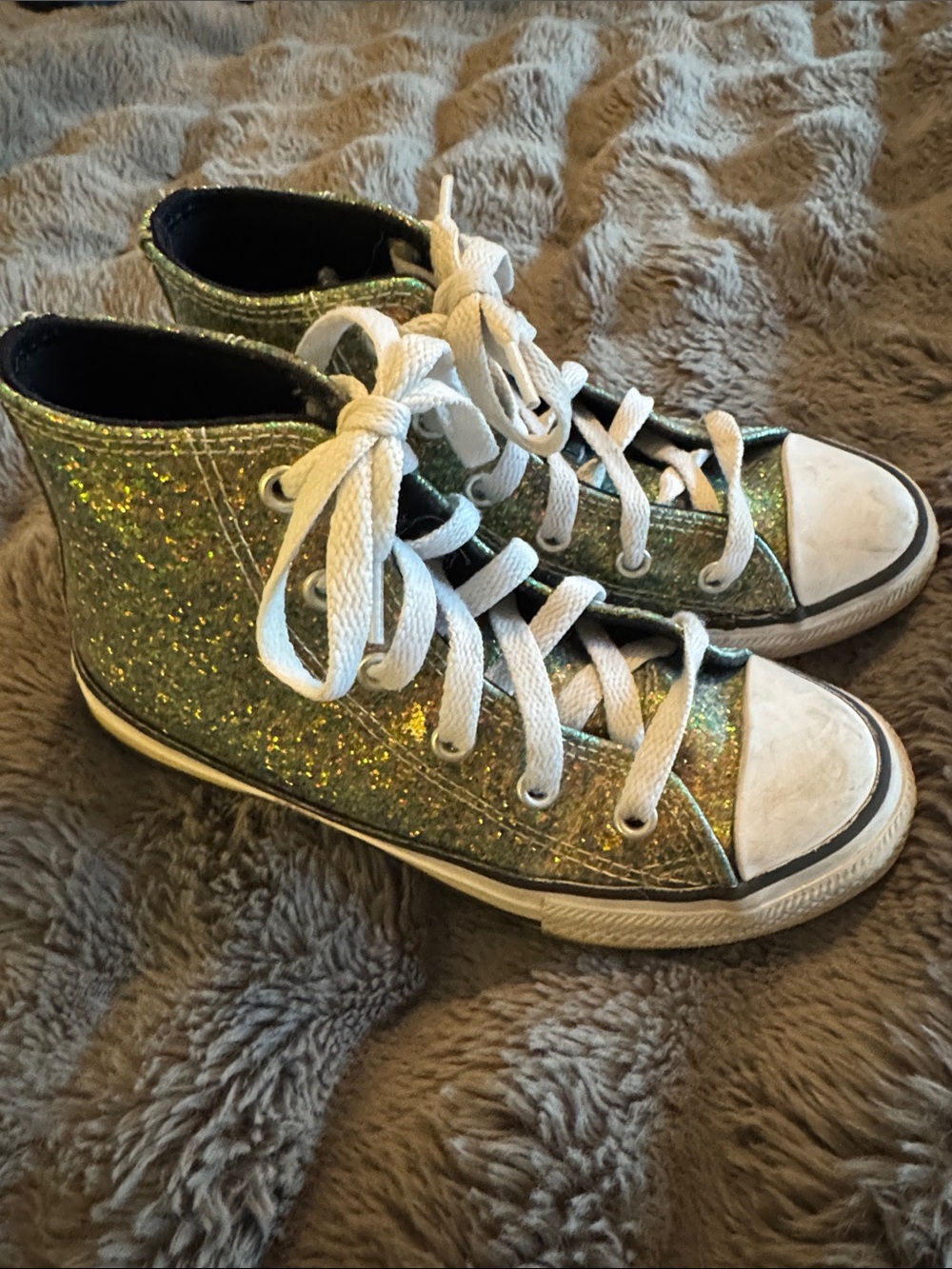 Converse All Star Kids Glitter High-Top Sneakers - Green